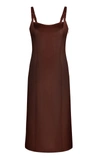 Anna October Stella Satin Bustier Dress In Brown