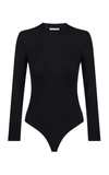 Anna October Sveta Open Back Jersey Bodysuit In Black