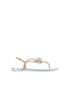 GIUSEPPE ZANOTTI FLIP-FLOP DOUBLE,E100048 BEIGE