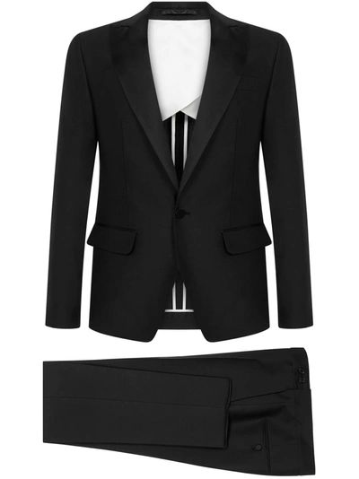 Dsquared2 Suit With Chest Pocket And Notched Lapels In Black