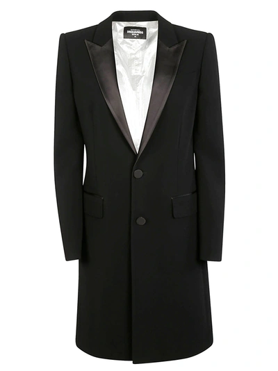 Dsquared2 Single-breasted Coat In Black