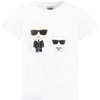 KARL LAGERFELD WHITE T-SHIRT FOR KIDS,Z15297 10B