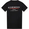 GIVENCHY BLACK T-SHIRT FOR KIDS WITH LOGO,H25253 09B