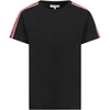 GIVENCHY BLACK T-SHIRT FOR BOY WITH STRIPES,H25246 09B