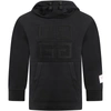 GIVENCHY BLACK SWEATSHIRT FOR KIDS WITH 4G,H25232 09B