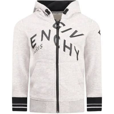 Givenchy Kids Abstract Logo Zip-up Hoodie (4-14 Years) In Grey