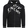 GIVENCHY BLACK SWEATSHIRT FOR KIDS WITH LOGO,H25228 09B