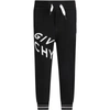 GIVENCHY BLACK SWEATPANTS FOR KIDS WITH LOGO,H24113 09B
