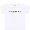 GIVENCHY WHITE T-SHIRT FOR BABYKIDS WITH LOGO,11709246