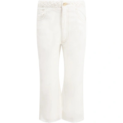 Chloé Kids' White Jeans For Girl With Logo