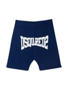 Dsquared2 Contrasting Print Bermuda Shorts In Blue In Blu