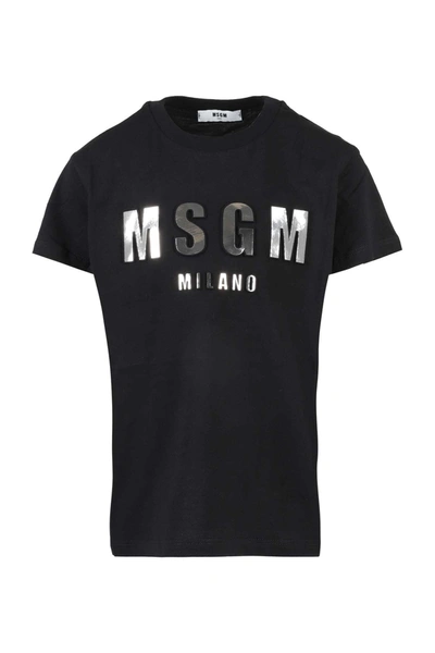 Msgm Kids' T-shirt In Nero