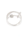 Apm Monaco Piercing Triple Hoop Ring In Silver