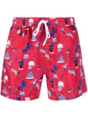 KITON CIRCUS PRINT SWIM SHORTS