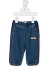 MOSCHINO HIGH-RISE ELASTICATED JEANS