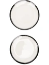Ann Deumelemeester X Serax Shadow-paint Porcelain Pair Of Plates In White