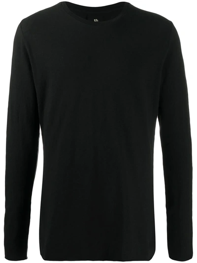 Thom Krom Long-sleeve Fitted Jumper In Black