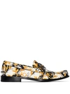 VERSACE BAROQUE-PRINT SLIP-ON LOAFERS