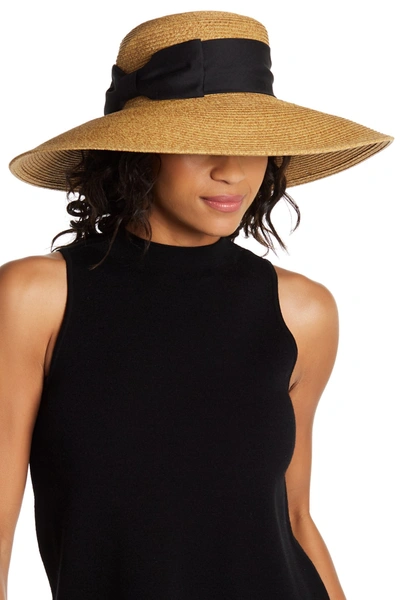 Nordstrom Rack Floppy Bow Sun Hat In Dark Natural