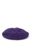 Portolano Solid Cashmere Beret In Uva Violet