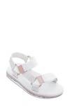 Melissa Women's Papete + Rider Strappy Sandals In Wht Pnk