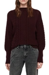 ALLSAINTS DILONE CABLE KNIT WOOL BLEND SWEATER,0889059805527