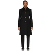GIVENCHY BLACK WOOL 4G CHAIN COAT