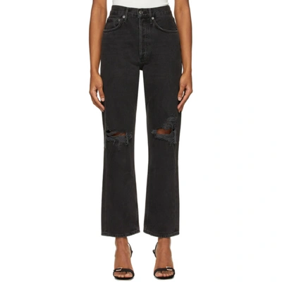 Agolde Black 90's Mid-rise Loose Jeans