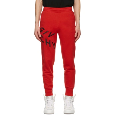 Givenchy Red Embroidered Refracted Lounge Pants