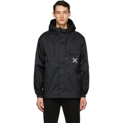 Kenzo Men's Sport Typographic Wind-resistant Jacket In Black