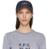 Apc Navy Denim Charlie Baseball Cap In Iai Indigo