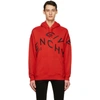 Givenchy Red Big Embroidered Refracted Hoodie