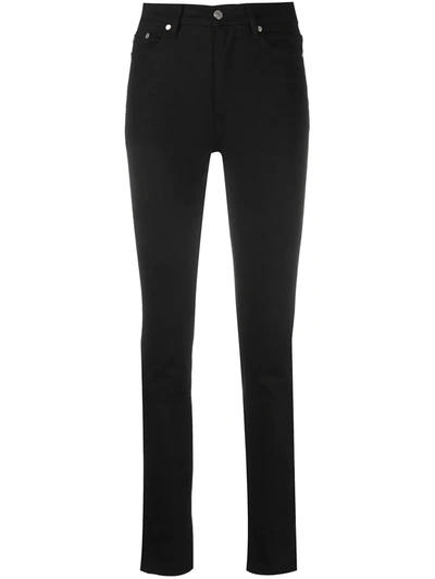 Ami Alexandre Mattiussi High-waisted Slim-fit Jeans In Black