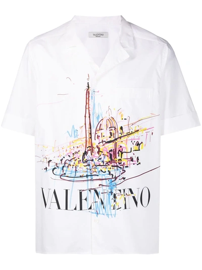 Valentino Graphic-print Shirt In White