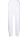 Msgm Logo-print Cotton Track Pants In White