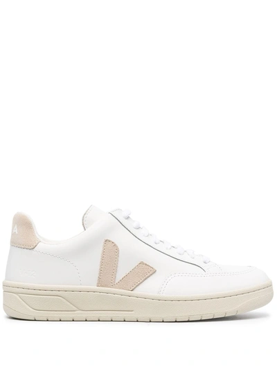 Veja V-12 Sneakers In White Leather