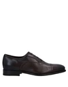 Santoni Lace-up Shoes In Dark Brown