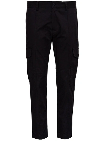 Dolce & Gabbana Cropped Cargo Pants In Nero