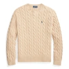 Polo Ralph Lauren Cable-knit Cotton Sweater In Oatmeal Heather