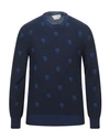 Alexander Mcqueen Sweaters In Dark Blue