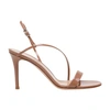 Gianvito Rossi Beige Manhattan 85 Patent Leather Sandals In Praline