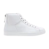 GIANVITO ROSSI HIGH TOP LEATHER SNEAKERS,GIAXCEGEWHT