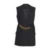 Givenchy Sleeveless Wool Jacket W/ Chain Belt In Black