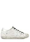 Golden Goose Superstar Distressed Leather And Suede Sneakers In Ice/white/silver