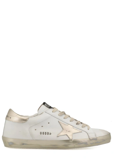 Golden Goose Superstar Classic Trainers In White/gold
