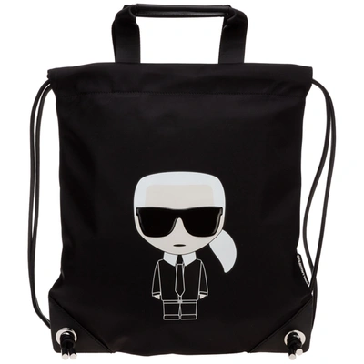 Karl Lagerfeld Women's Rucksack Backpack Travel  K/ikonik In Black