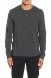 Vince Long Sleeve Slub Henley In Sphere