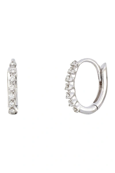 Bony Levy 18k White Gold Diamond Huggie Earrings In 18kw