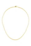 ADORNIA FINE 14K YELLOW GOLD 18" PAPERCLIP CHAIN NECKLACE,731199497462