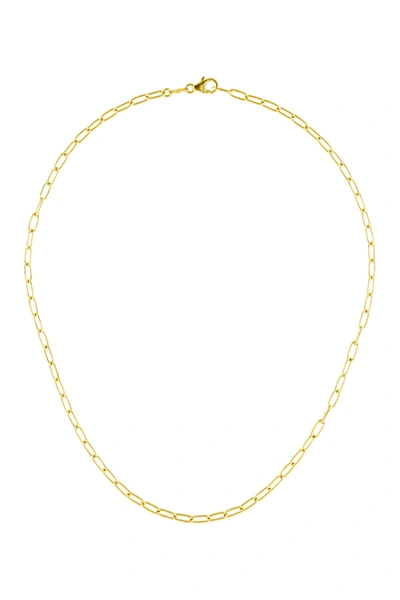 Adornia Fine 14k Yellow Gold 18" Paperclip Chain Necklace